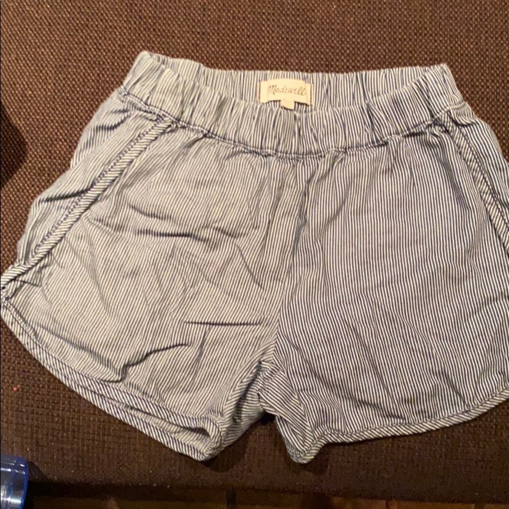 Madewell xxsmall shorts blue stripe